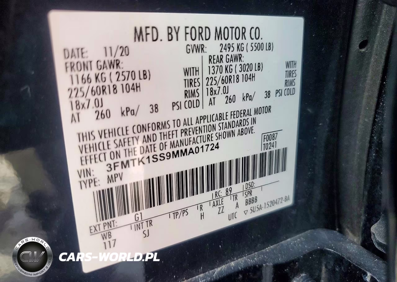 2021 Ford Mustang Mach-E Select VIN:3FMTK1SS9MMA01724 - 12
