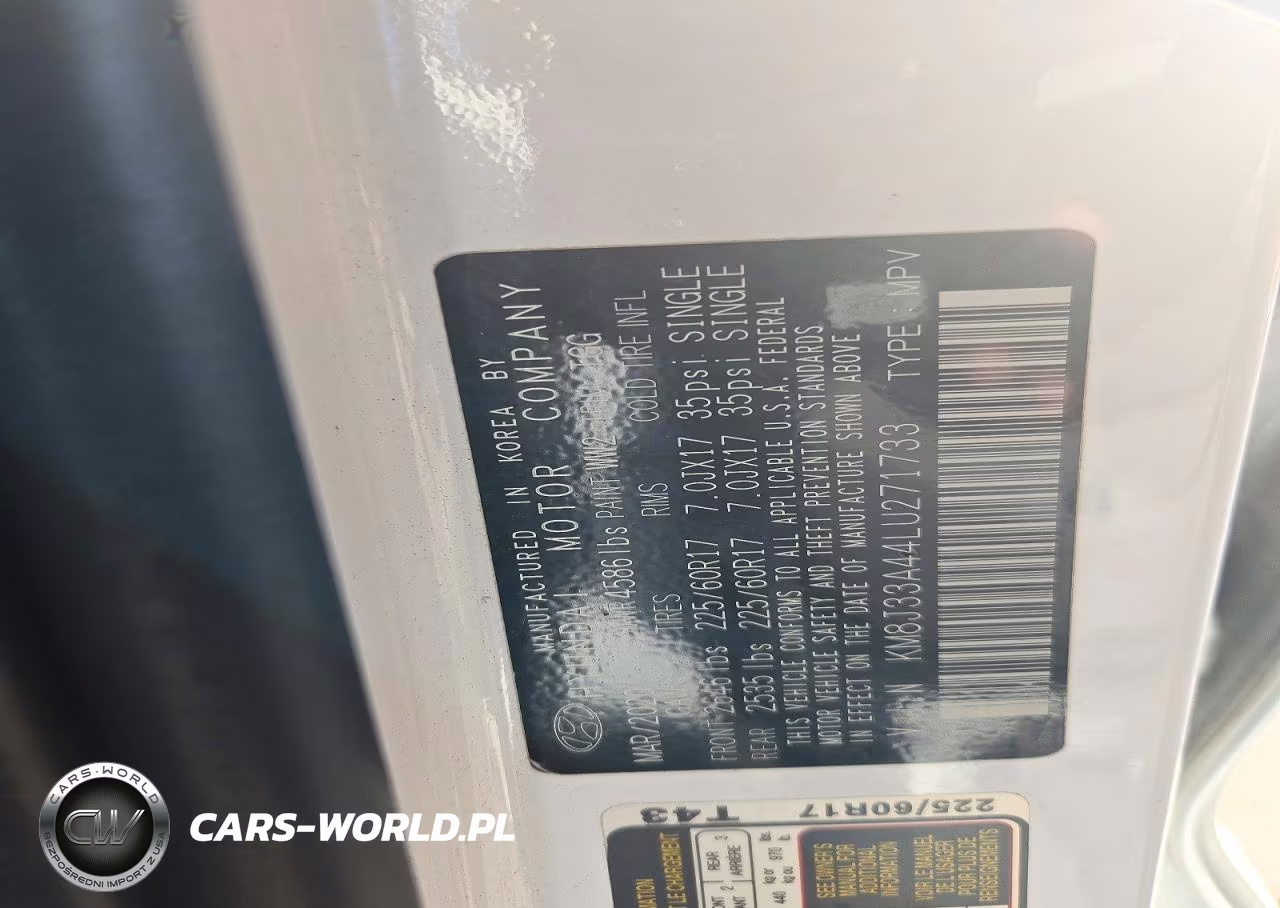 2020 Hyundai Tucson Value VIN:KM8J33A44LU271733 - 12