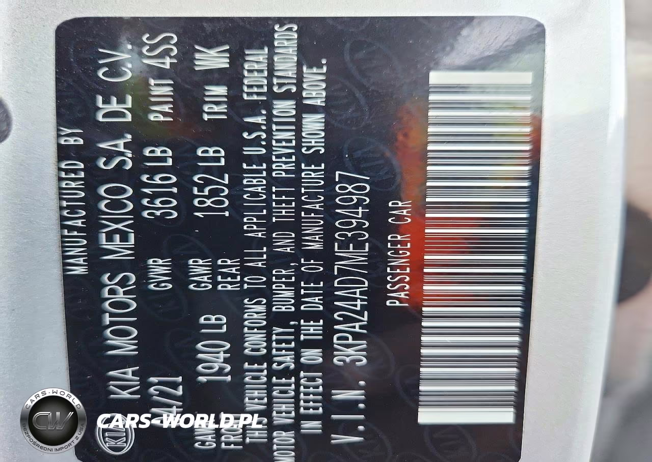 2021 Kia Rio Lx VIN:3KPA24AD7ME394987 - 13