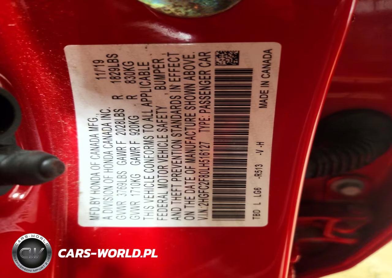 2020 Honda Civic Sport VIN:2HGFC2F80LH516127 - 13