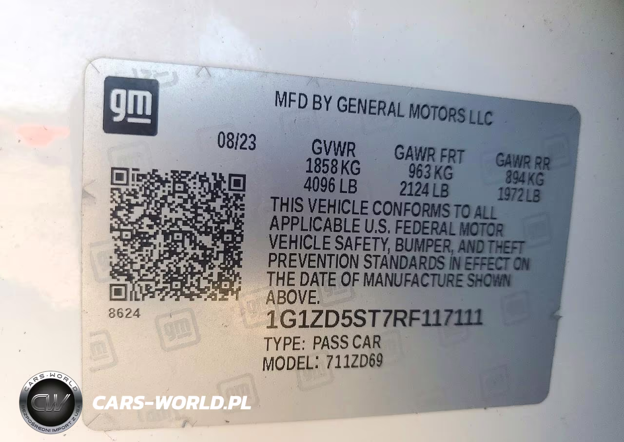 2024 Chevrolet Malibu Lt VIN:1G1ZD5ST7RF117111 - 12