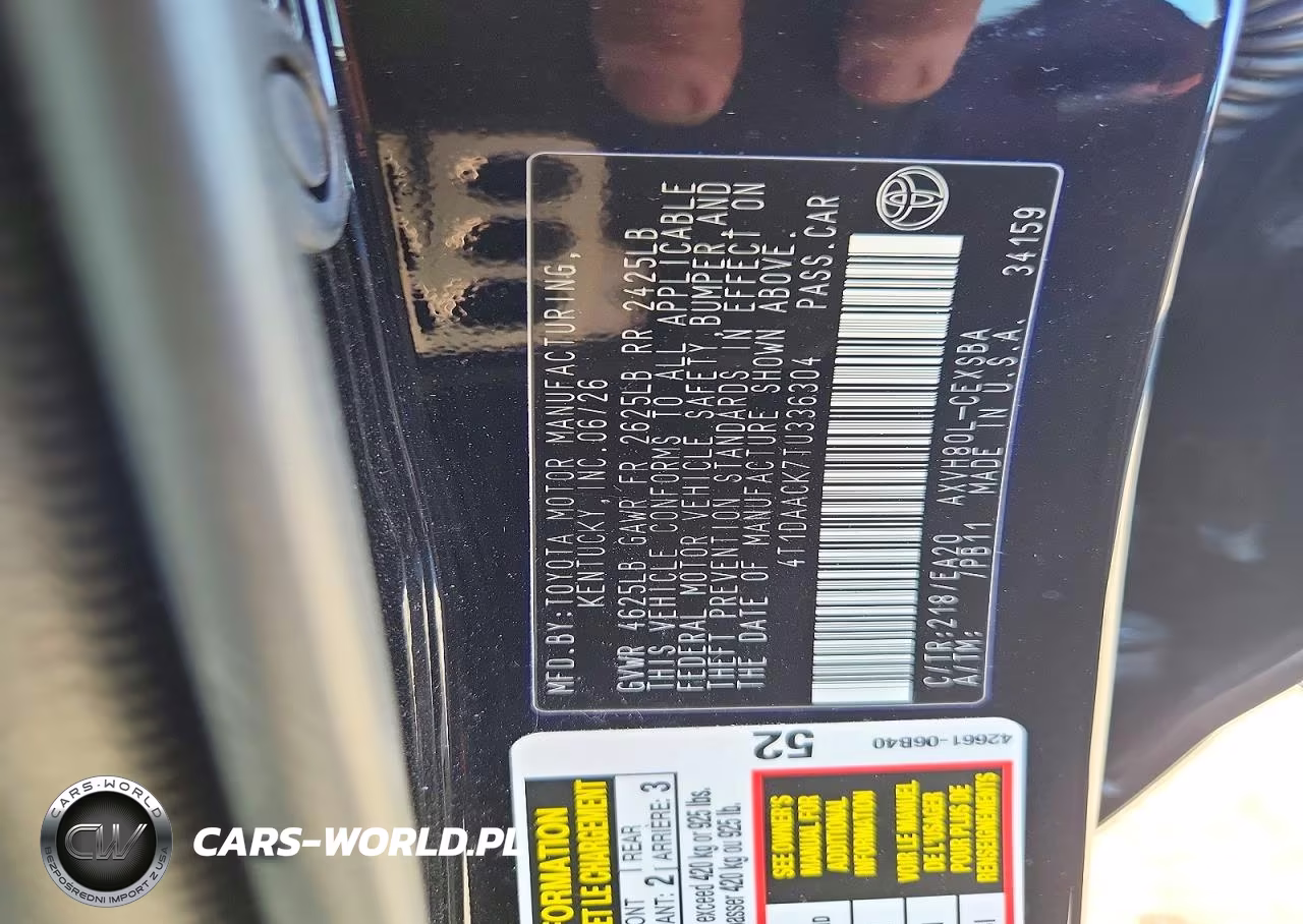 2026 Toyota Camry Se VIN:4T1DAACK7TU336304 - 12