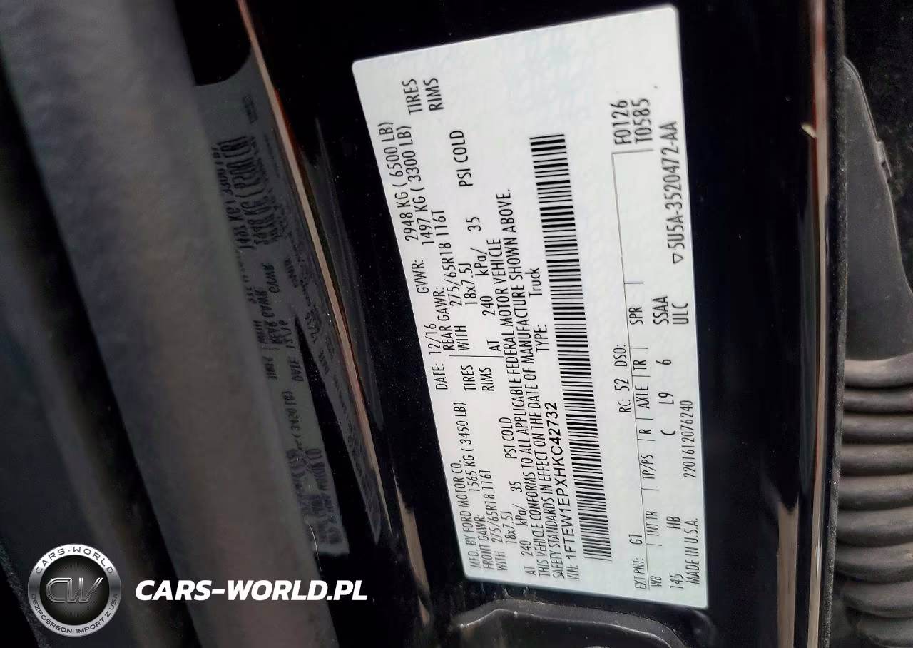 2017 Ford F150 Supercrew VIN:1FTEW1EPXHKC42732 - 12