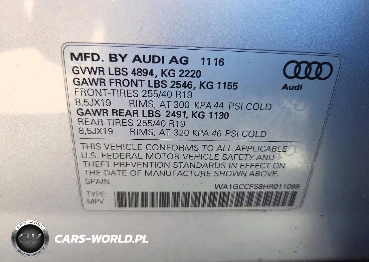 2017 Audi Q3 Prestige VIN:WA1GCCFS8HR011099 - 13