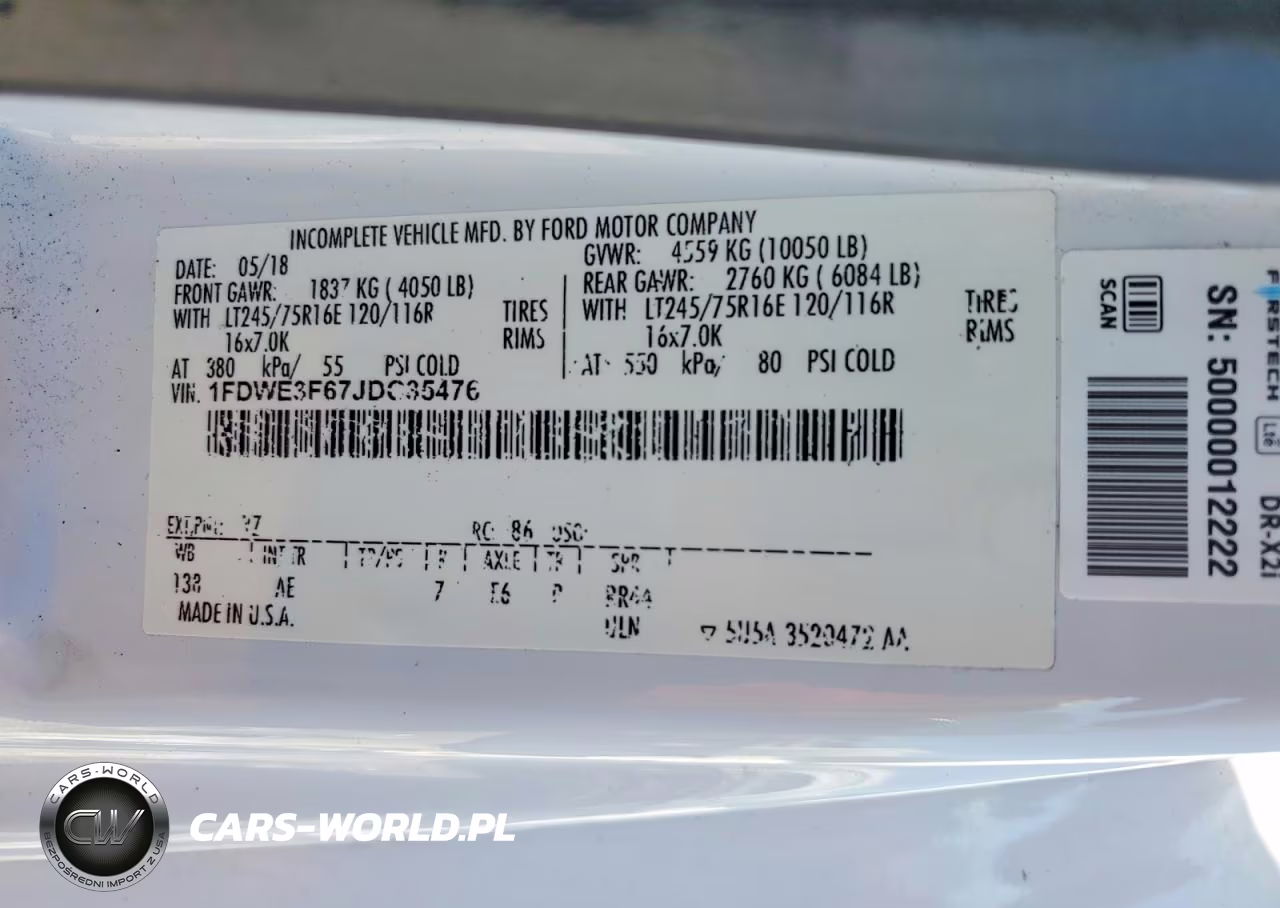 2018 Ford E350 Utility - Service Van VIN:1FDWE3F67JDC35476 - 13