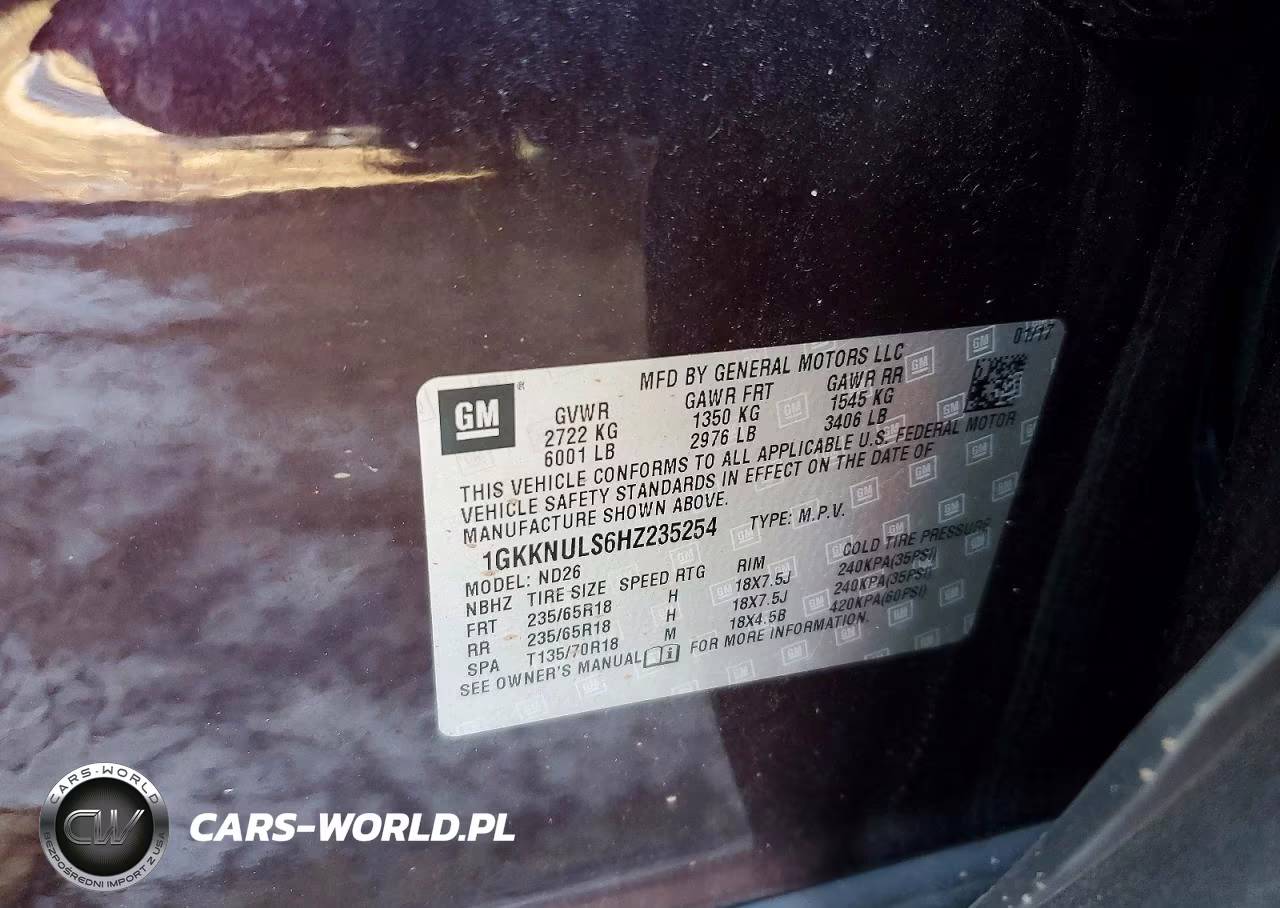 2017 GMC Acadia Slt-1 VIN:1GKKNULS6HZ235254 - 12