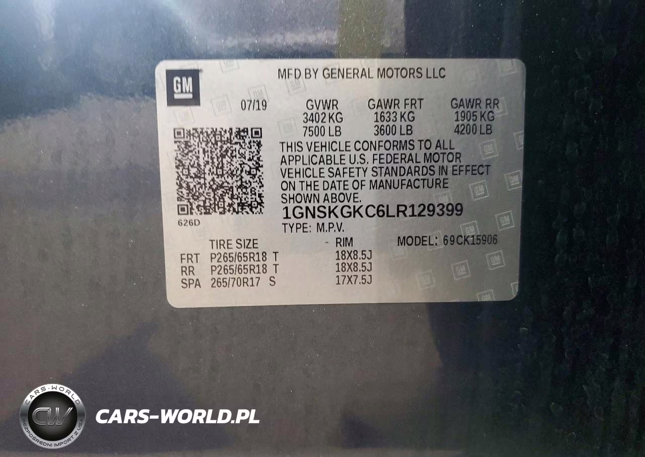 2020 Chevrolet Suburban K1500 Ls VIN:1GNSKGKC6LR129399 - 13