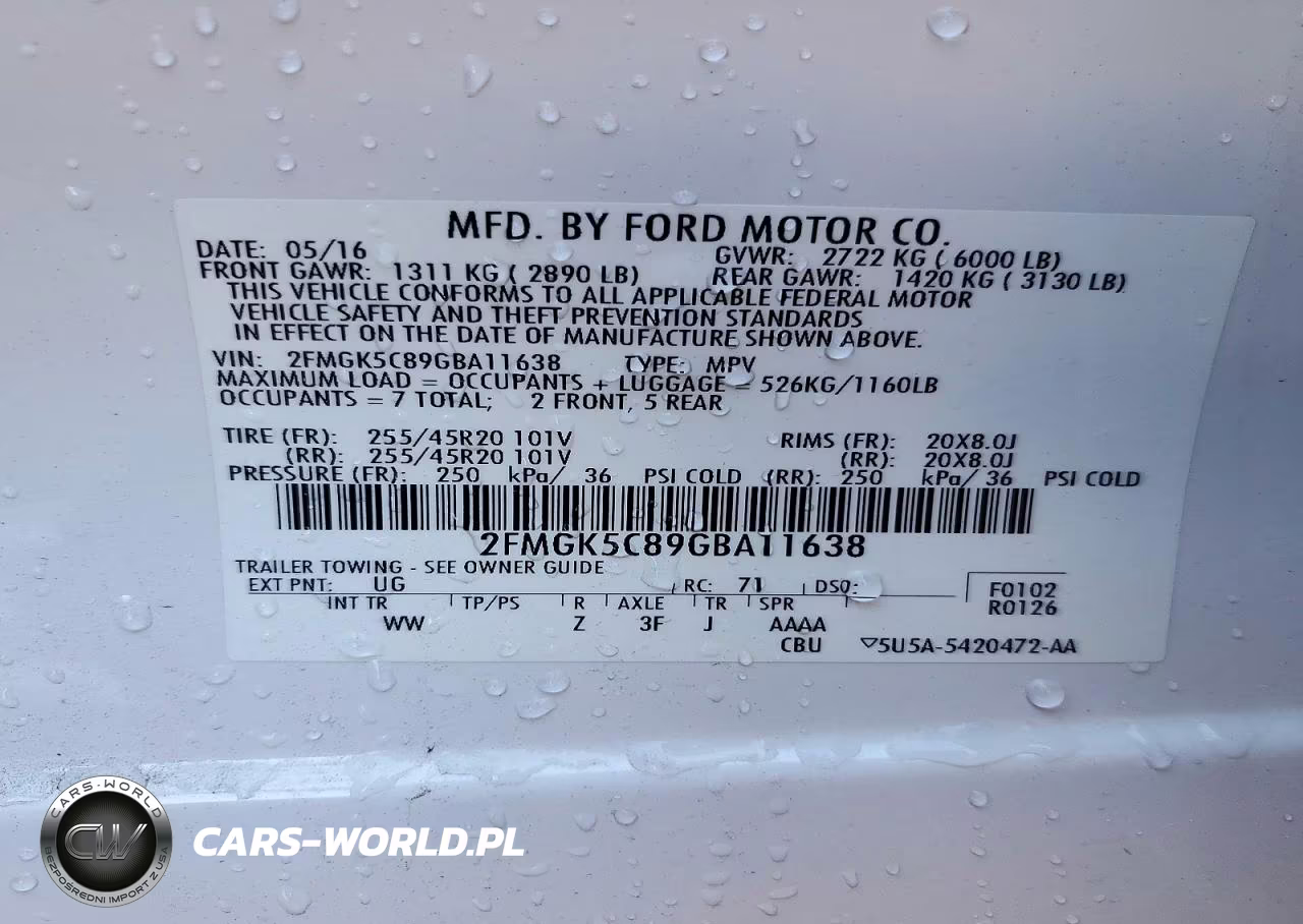 2016 Ford Flex Sel VIN:2FMGK5C89GBA11638 - 14