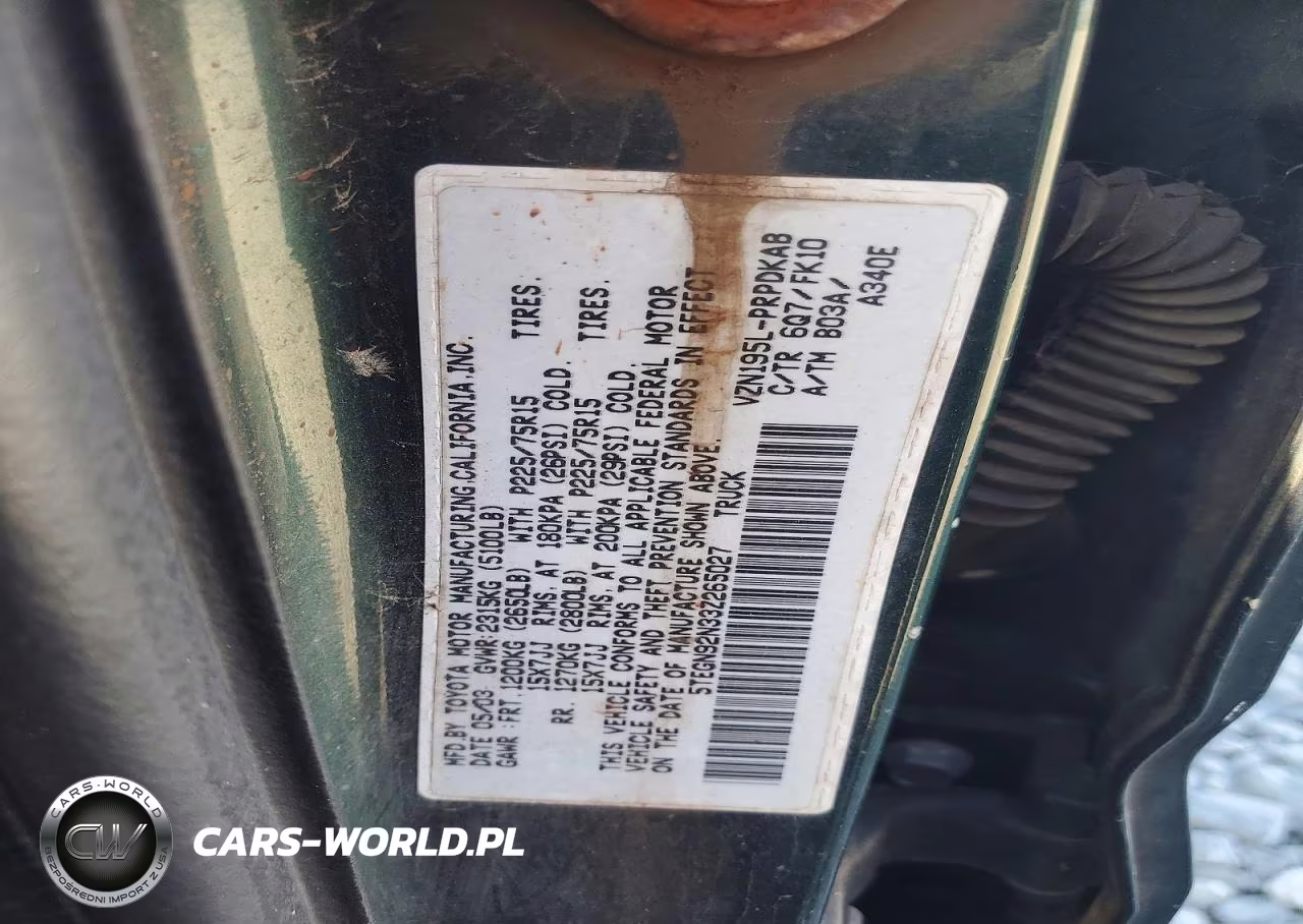 2003 Toyota Tacoma Prerunner V6 VIN:5TEGN92N33Z265027 - 12