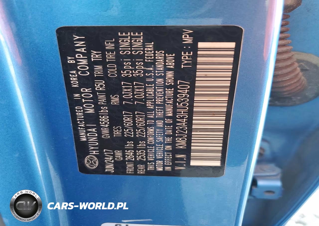 2017 Hyundai Tucson Se VIN:KM8J23A43HU539407 - 14