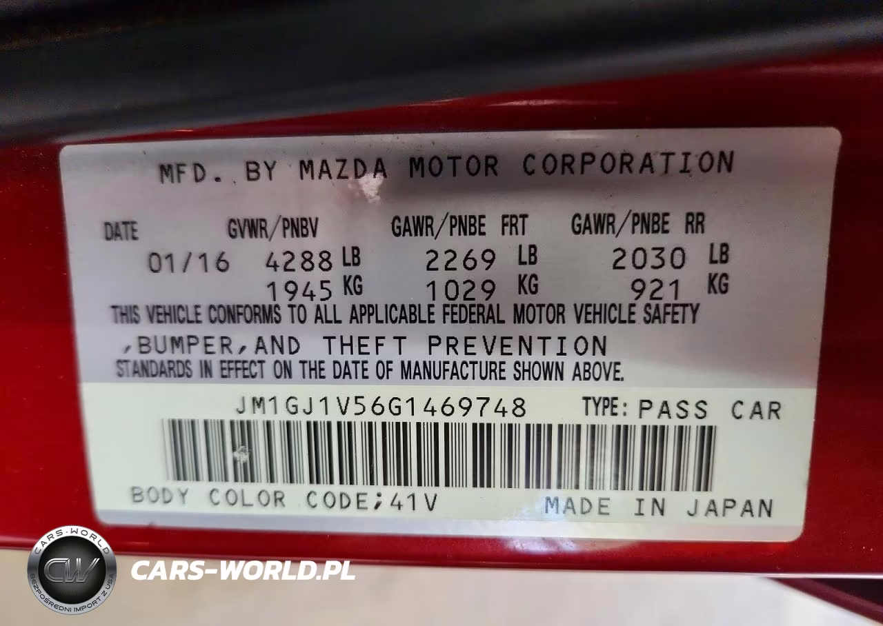 2016 Mazda 6 Touring VIN:JM1GJ1V56G1469748 - 12