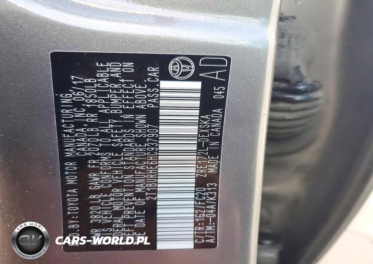 2017 Toyota Corolla Se VIN:2T1BURHE6HC937907 - 13
