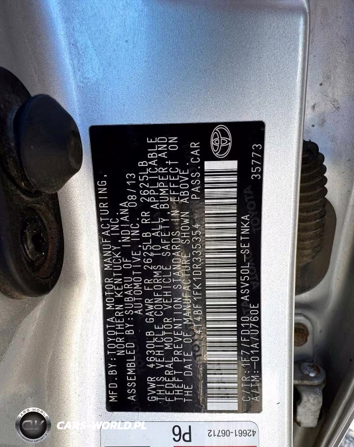 2013 Toyota Camry Le VIN:4T4BF1FK1DR335354 - 10