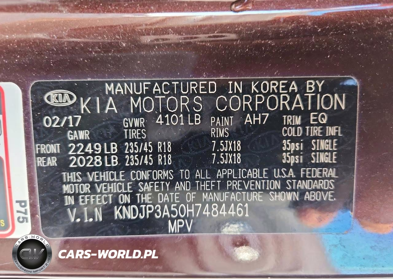 2017 Kia Soul + VIN:KNDJP3A50H7484461 - 13