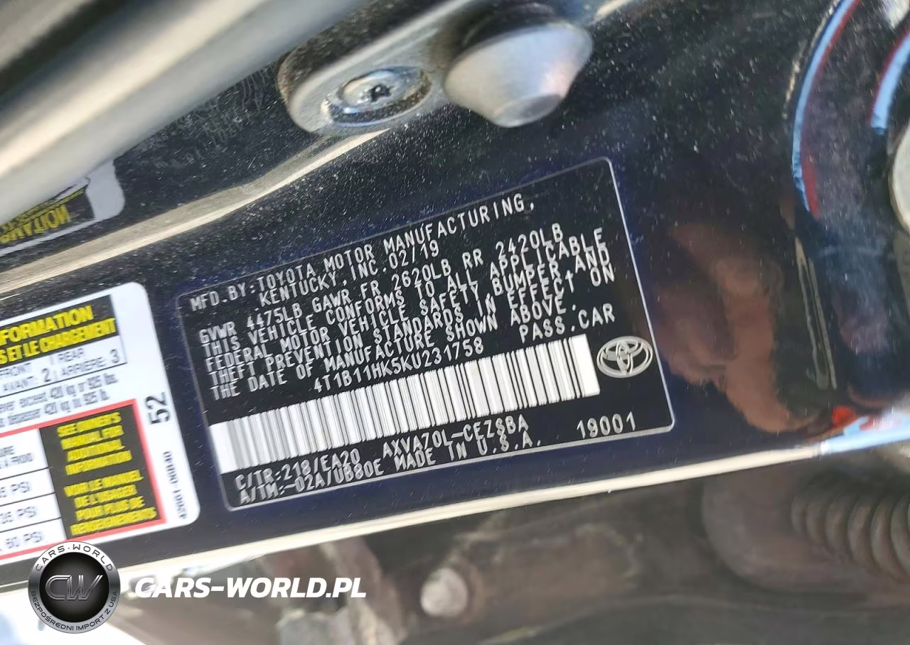 2019 Toyota Camry Se VIN:4T1B11HK5KU231758 - 13