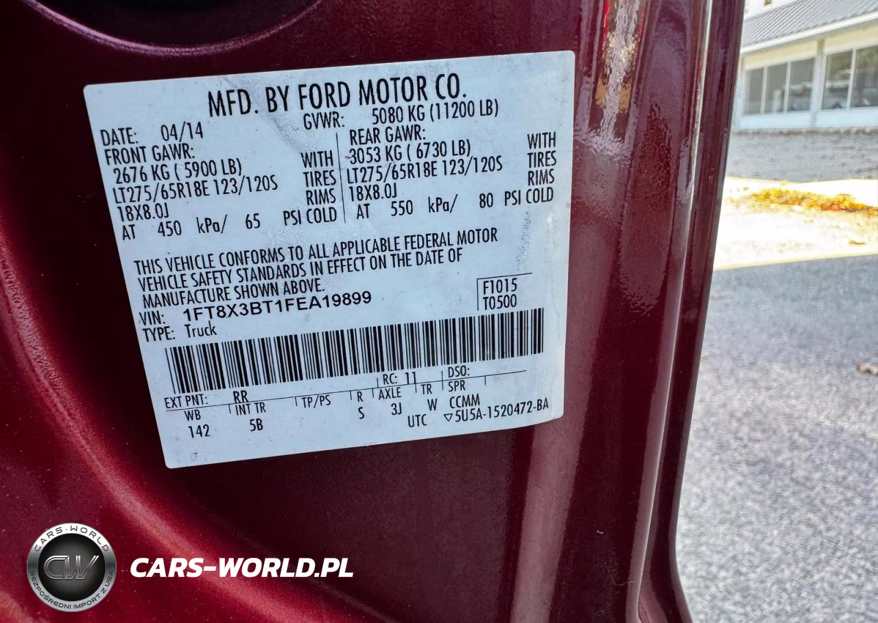 2015 Ford F350 Super Duty VIN:1FT8X3BT1FEA19899 - 10
