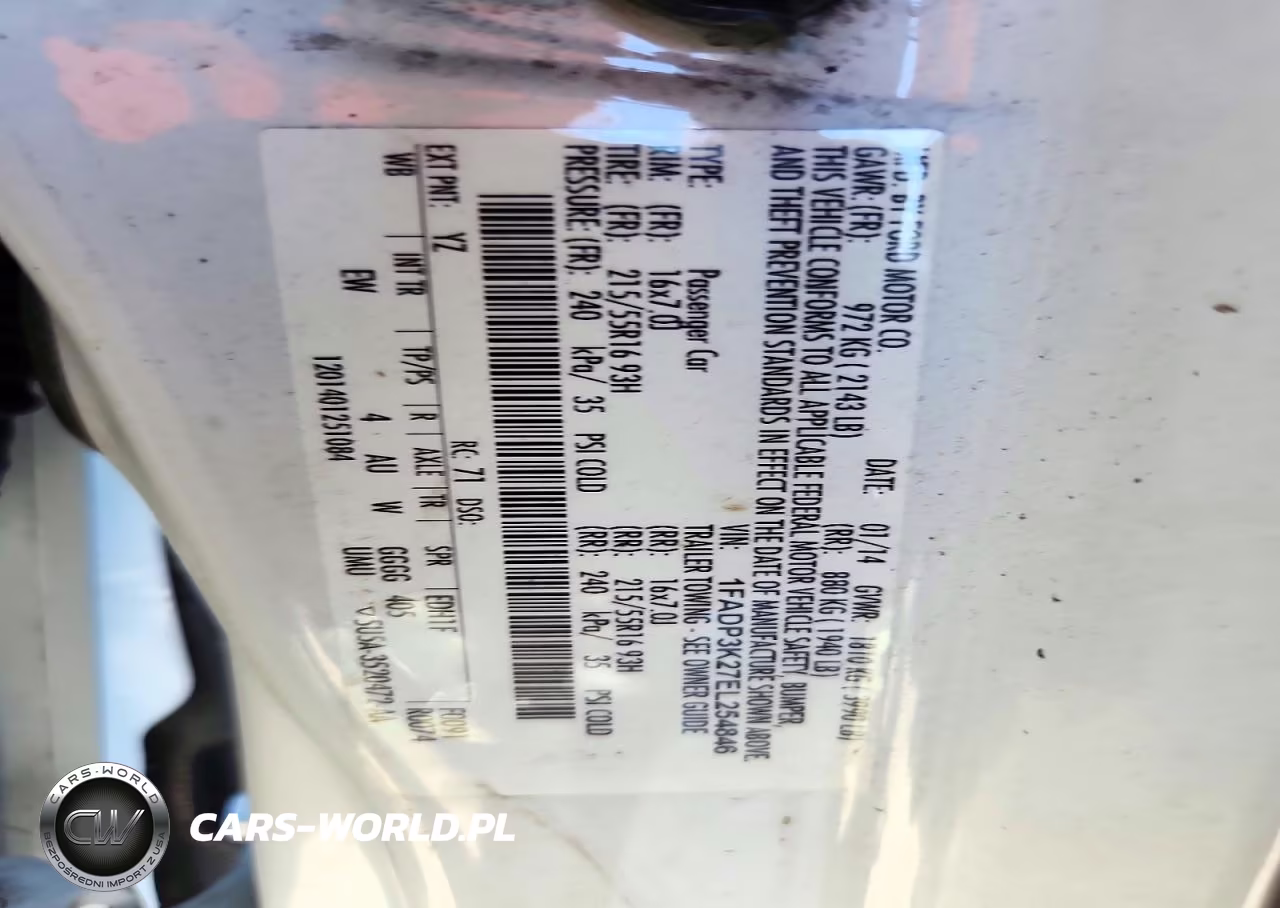 2014 Ford Focus Se VIN:1FADP3K27EL254846 - 12