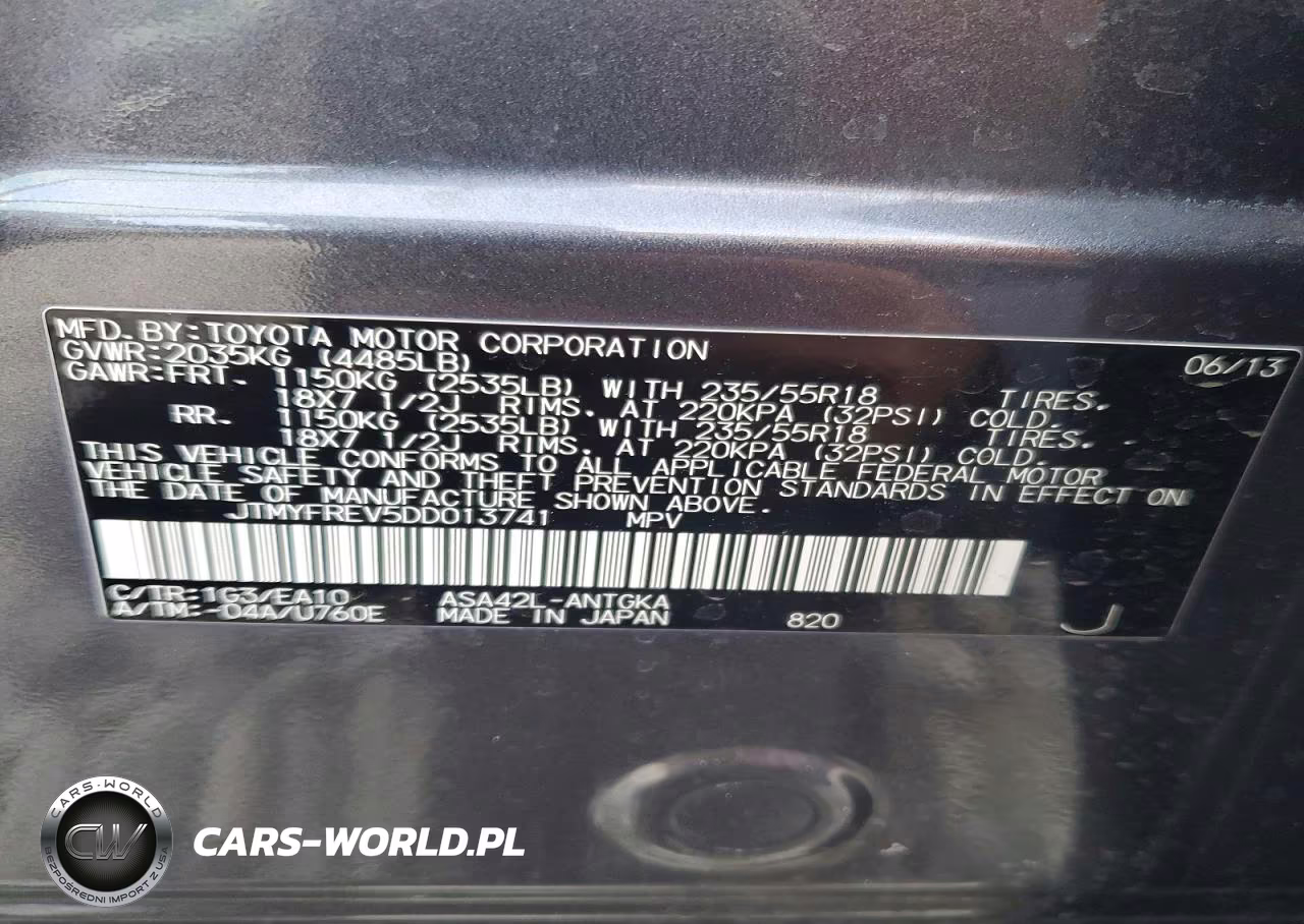 2013 Toyota Rav4 Limited VIN:JTMYFREV5DD013741 - 12