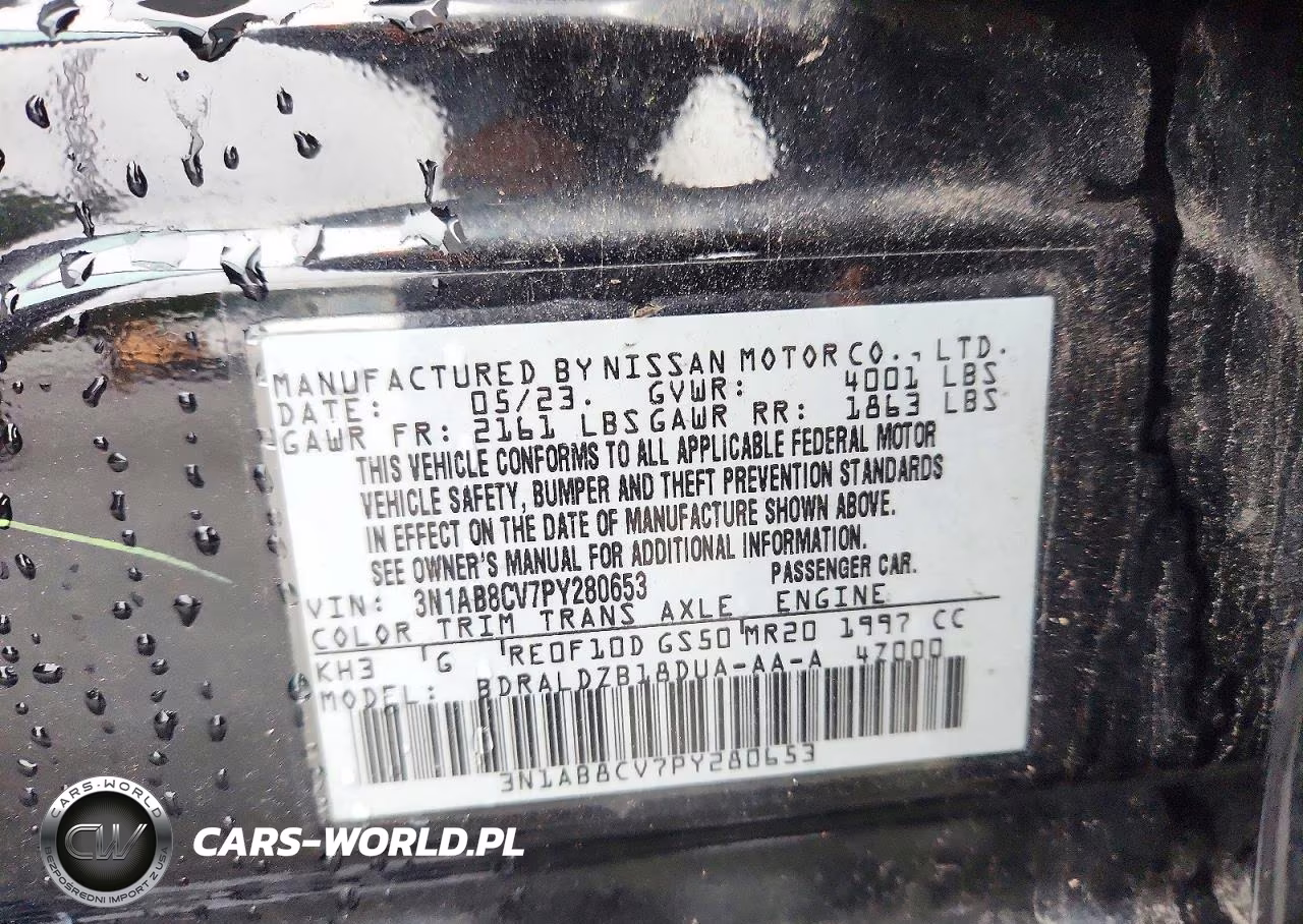 2023 Nissan Sentra Sv VIN:3N1AB8CV7PY280653 - 12