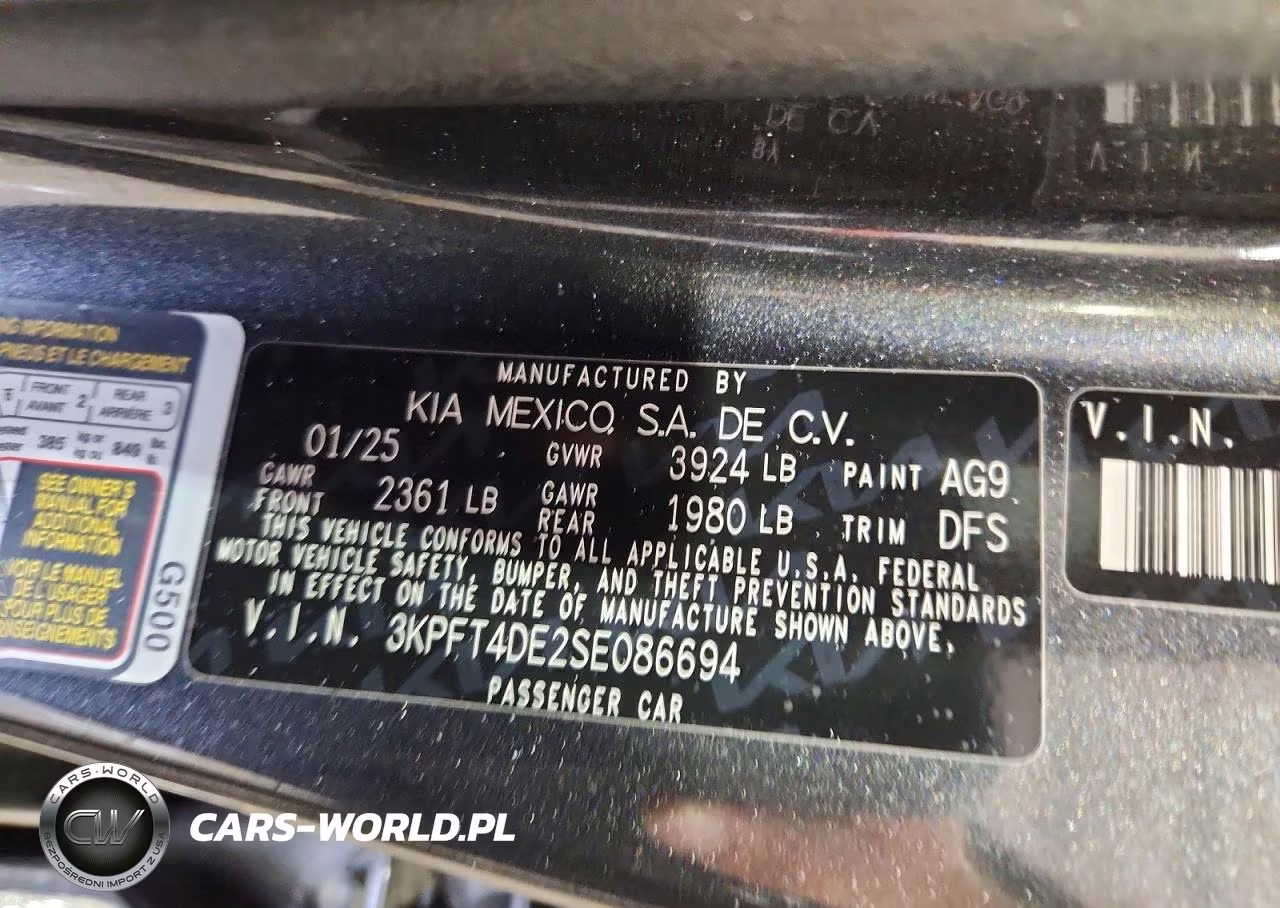 2025 Kia K4 Lxs VIN:3KPFT4DE2SE086694 - 12