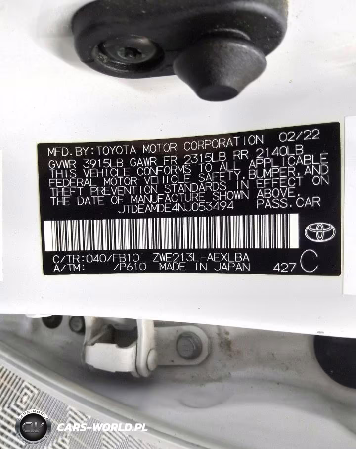 2022 Toyota Corolla Le VIN:JTDEAMDE4NJ053494 - 12