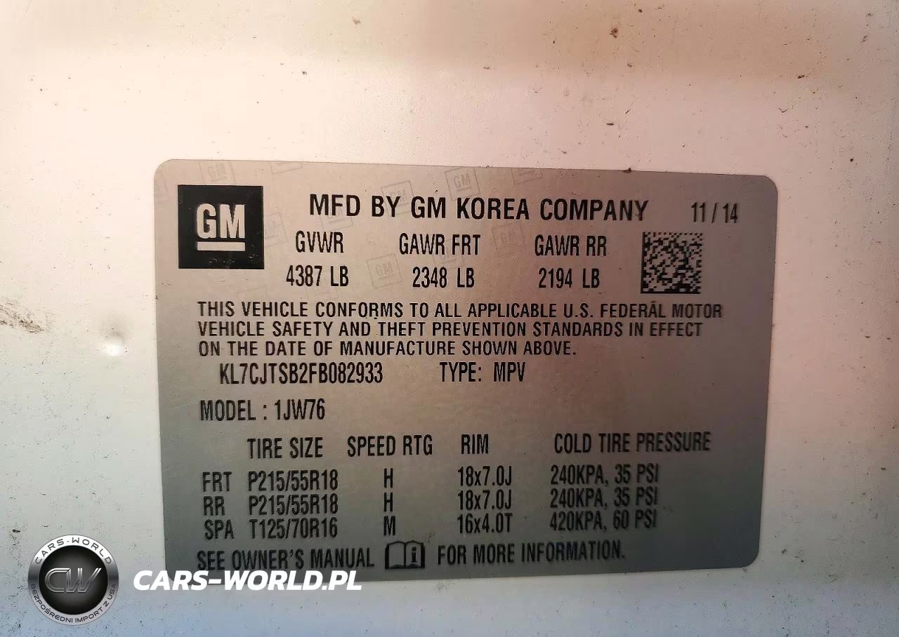2015 Chevrolet Trax Ltz VIN:KL7CJTSB2FB082933 - 13