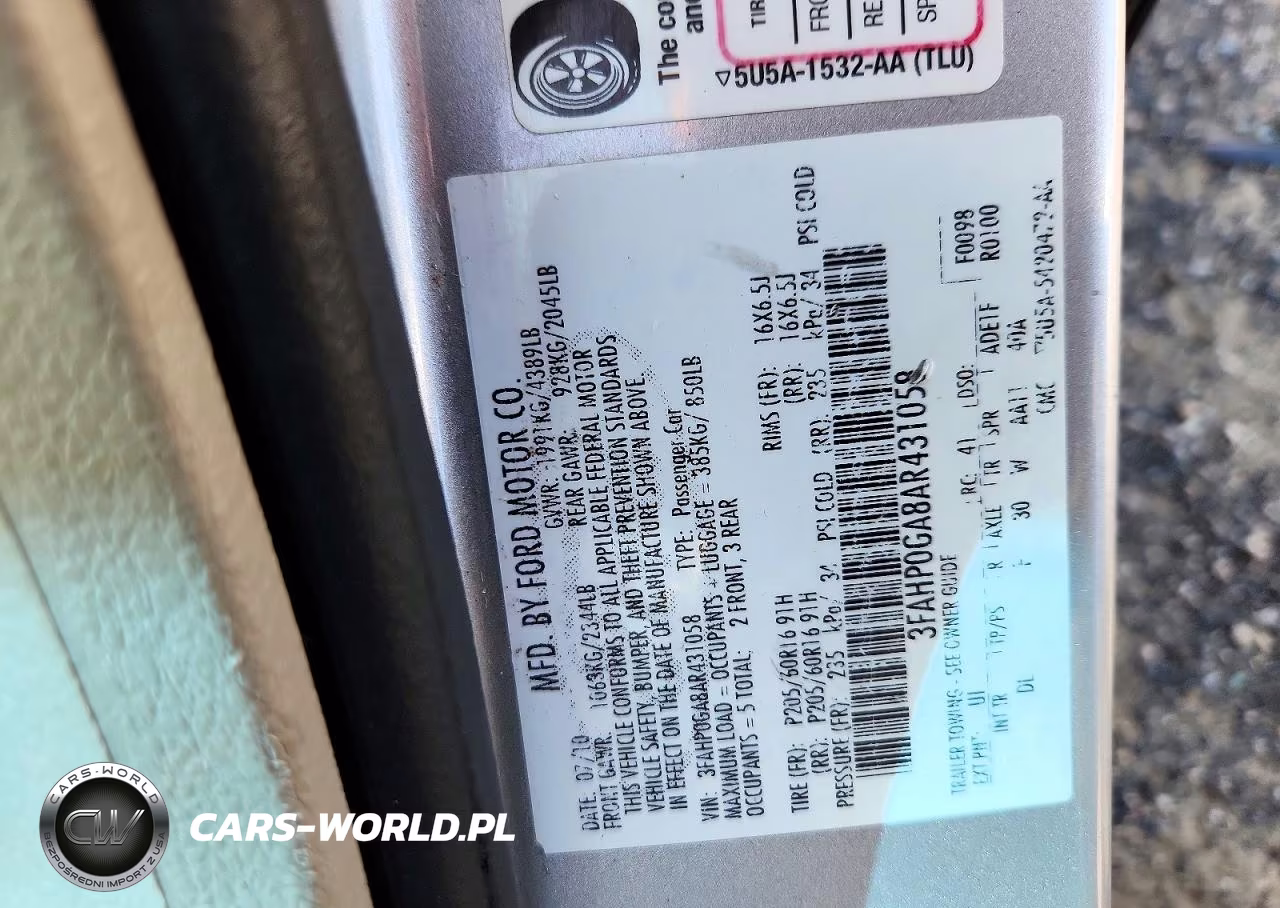 2010 Ford Fusion S VIN:3FAHP0GA8AR431058 - 12