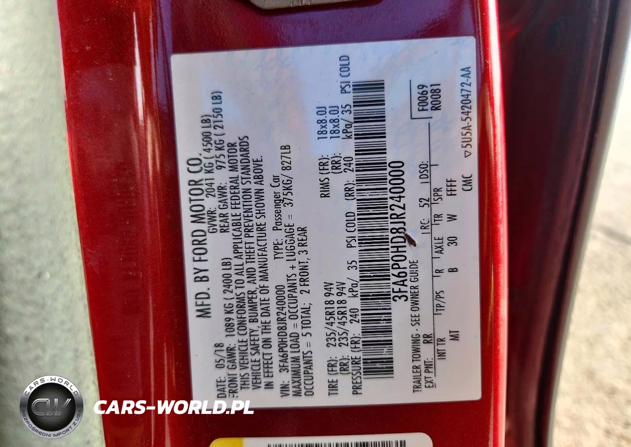 2018 Ford Fusion Se VIN:3FA6P0HD8JR240000 - 12