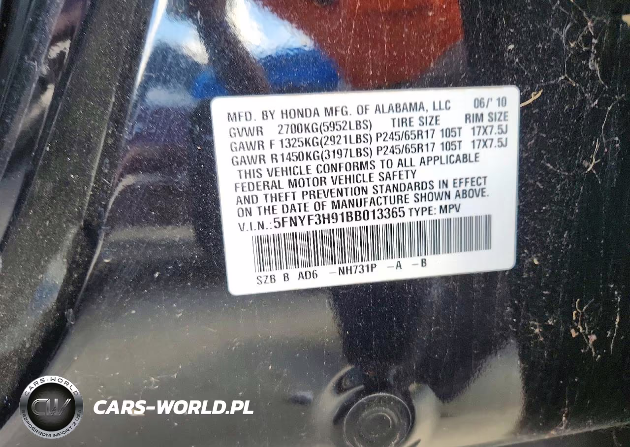 2011 Honda Pilot Touring VIN:5FNYF3H91BB013365 - 13