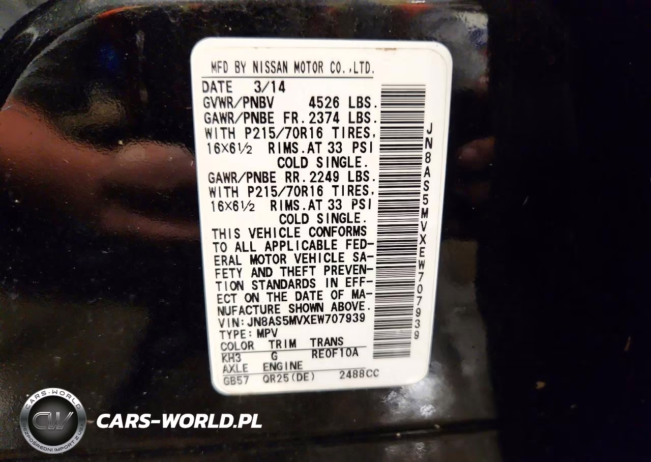 2014 Nissan Rogue Select S VIN:JN8AS5MVXEW707939 - 13