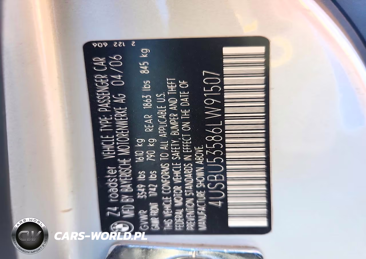 2006 BMW Z4 3.0Si VIN:4USBU53586LW91507 - 12