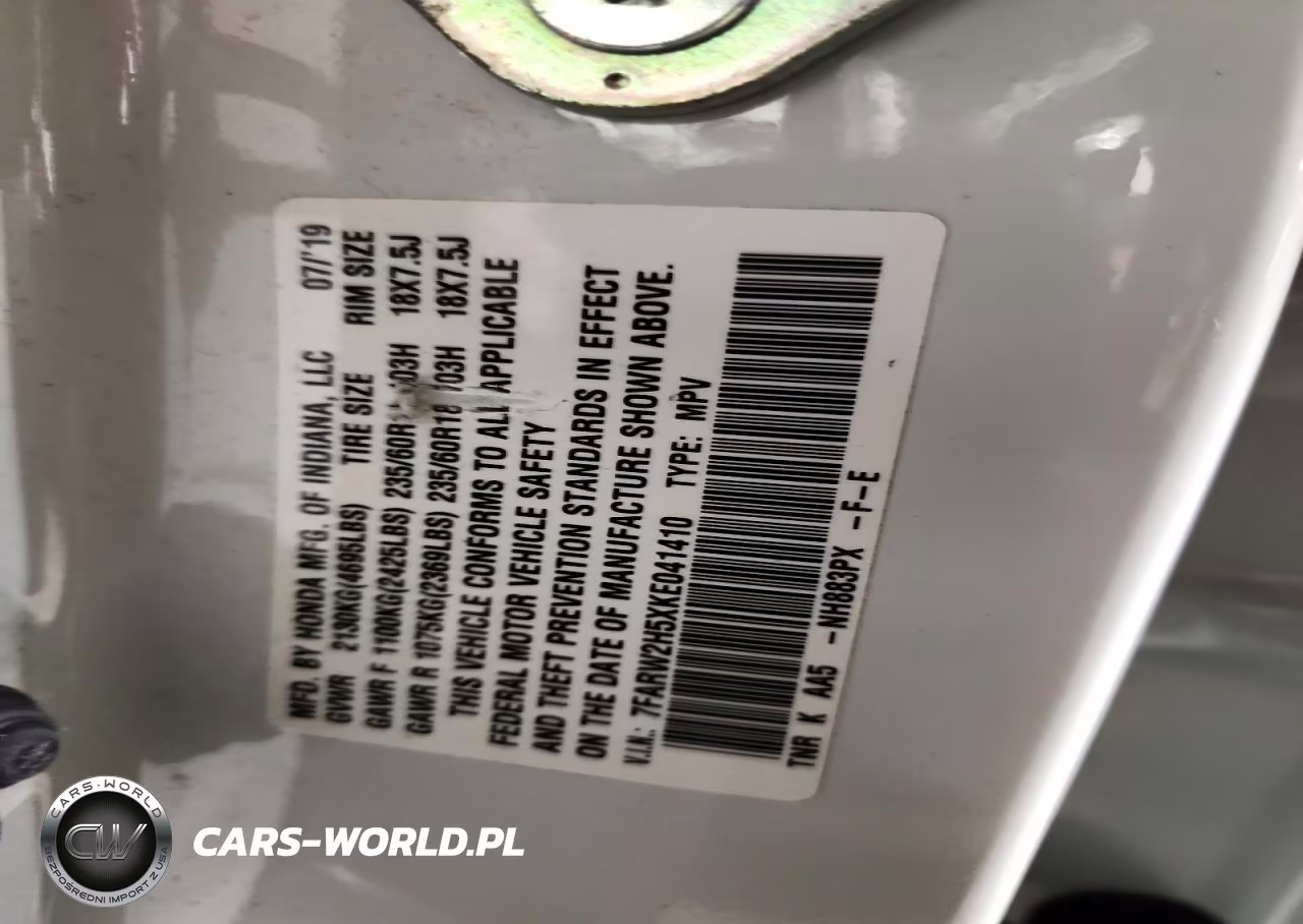 2019 Honda Cr-V Ex VIN:7FARW2H5XKE041410 - 14