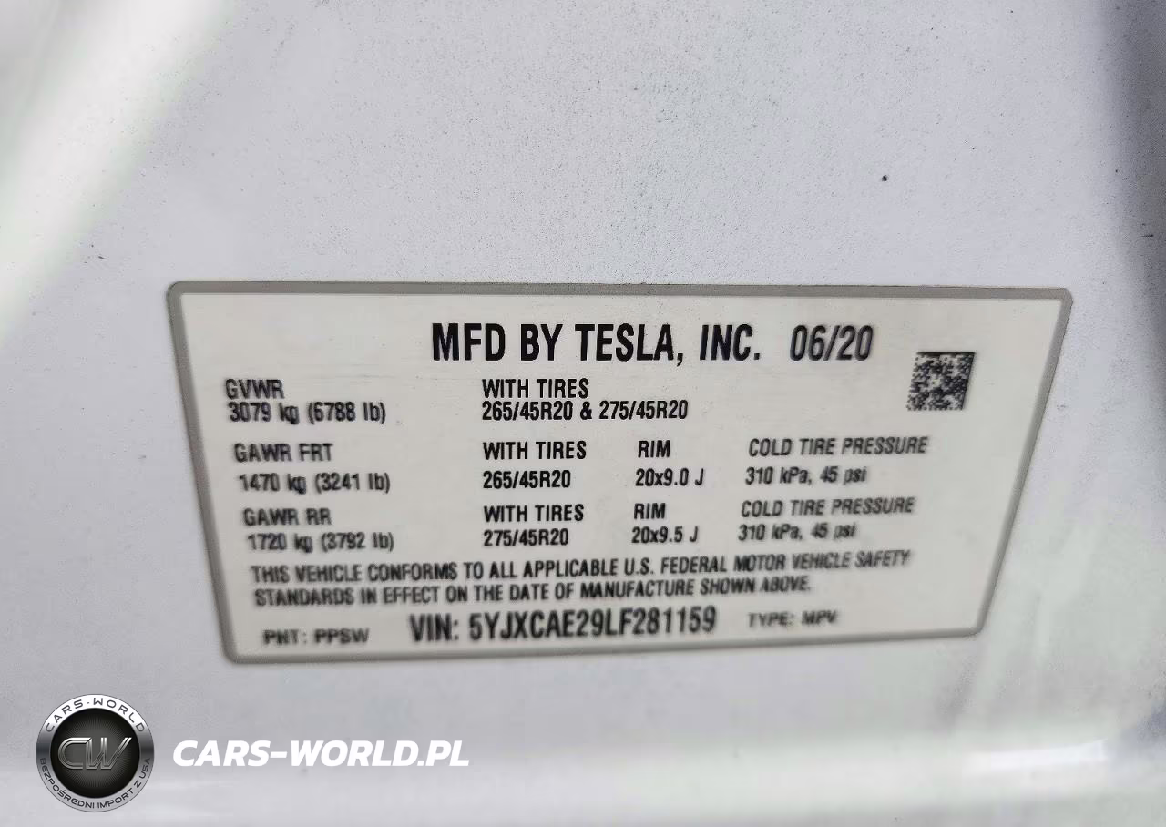 2020 Tesla Model X VIN:5YJXCAE29LF281159 - 14