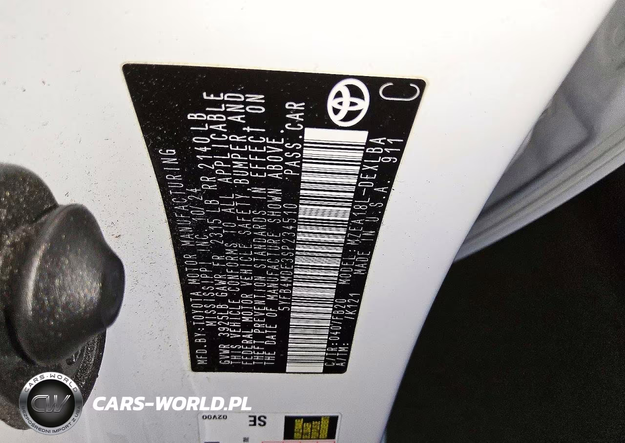 2025 Toyota Corolla Le VIN:5YFB4MDE3SP234510 - 12