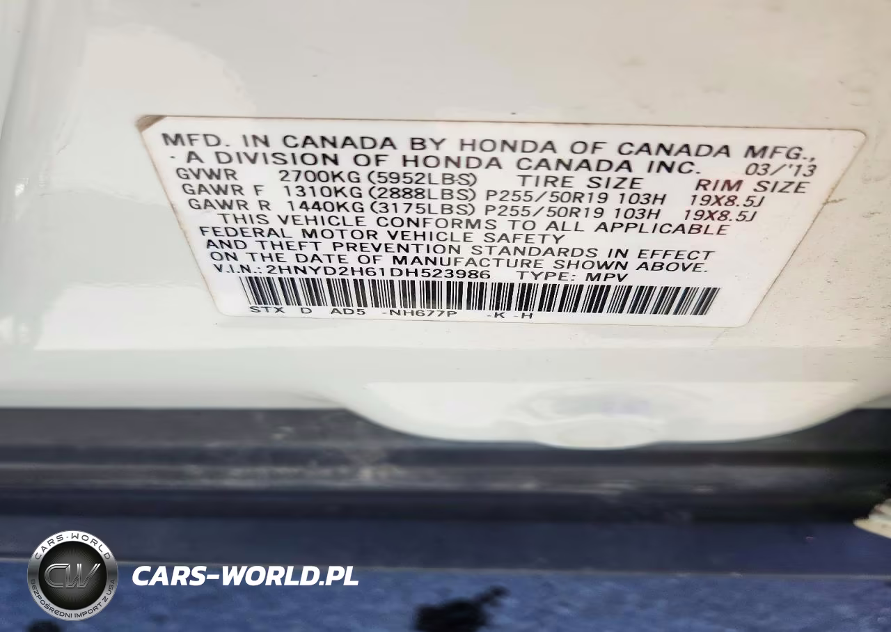2013 Acura Mdx Advance VIN:2HNYD2H61DH523986 - 13