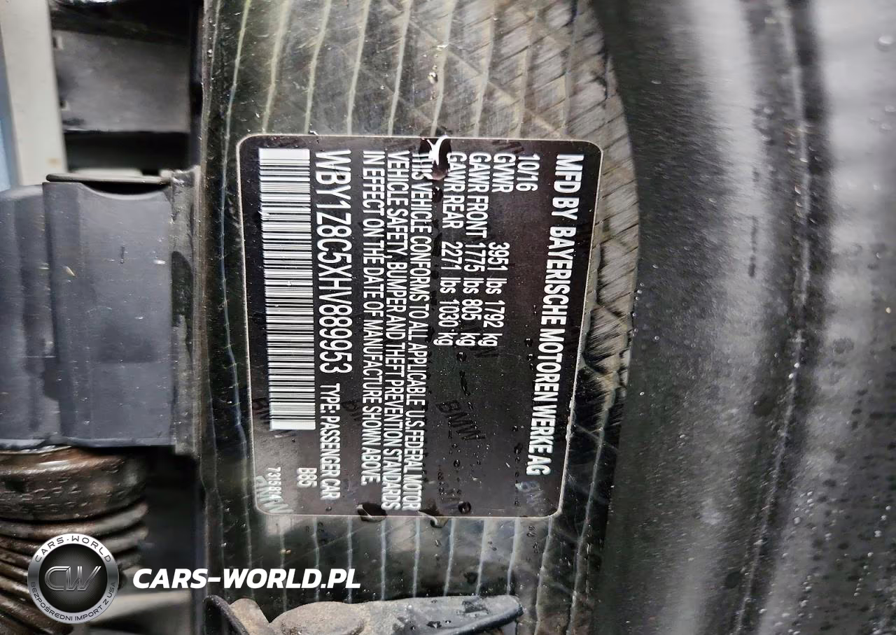 2017 BMW I3 Rex VIN:WBY1Z8C5XHV889953 - 13