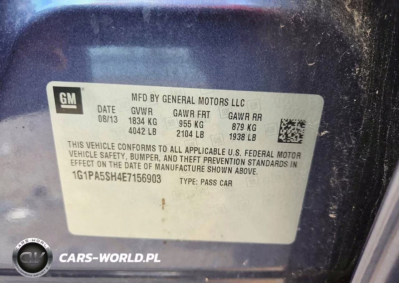 2014 Chevrolet Cruze Ls VIN:1G1PA5SH4E7156903 - 12