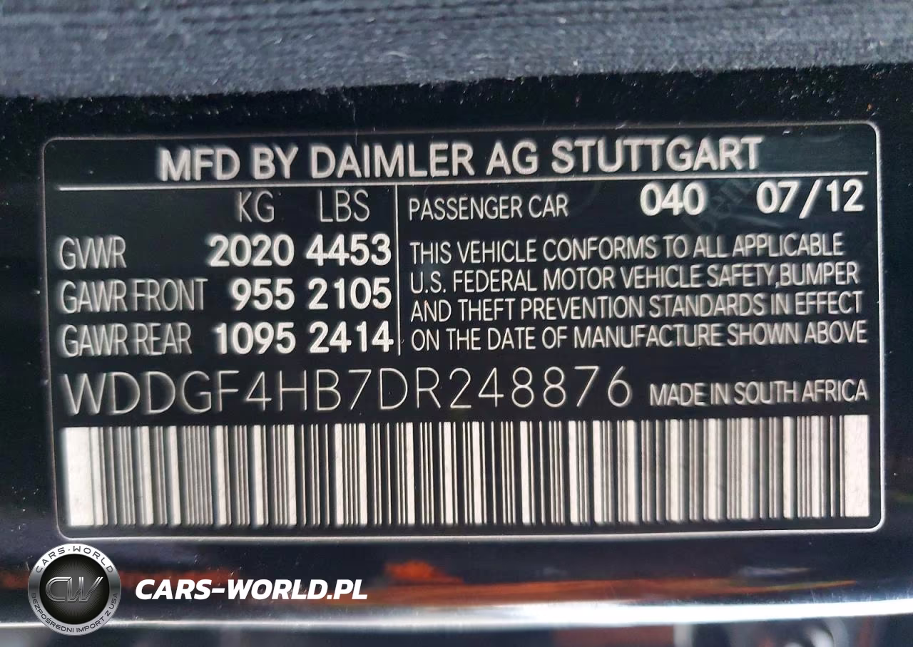 2013 Mercedes-Benz C 250 VIN:WDDGF4HB7DR248876 - 12