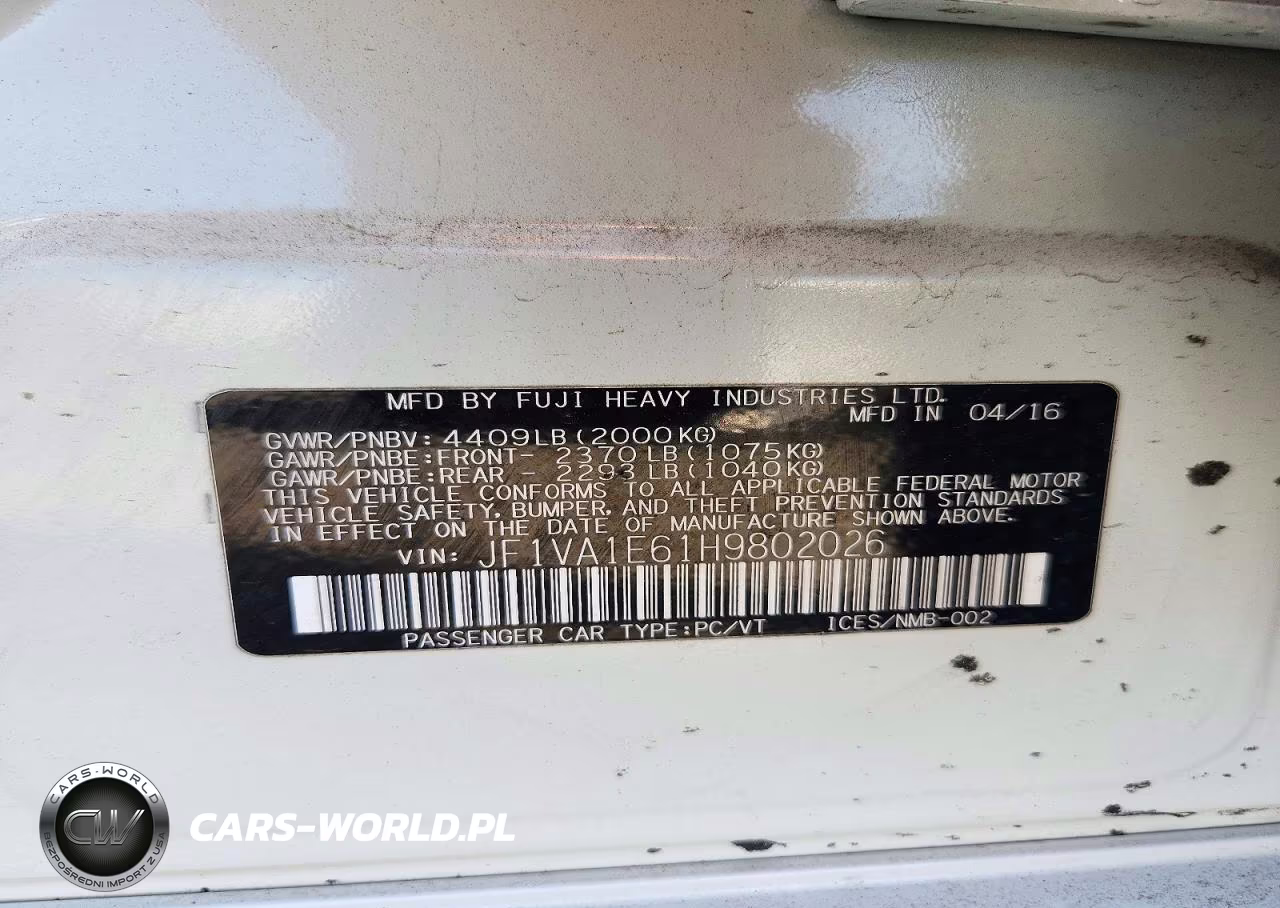 2017 Subaru Wrx Premium VIN:JF1VA1E61H9802026 - 12