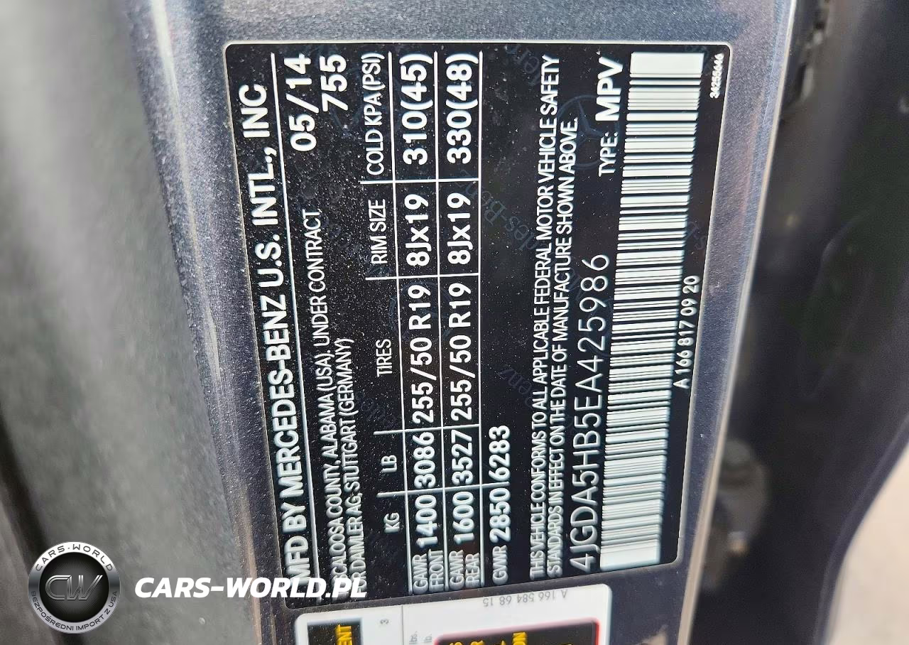 2014 Mercedes-Benz Ml 350 4Matic VIN:4JGDA5HB5EA425986 - 12