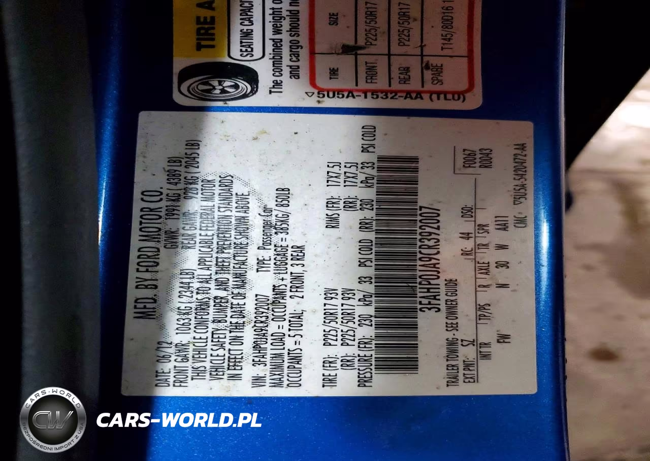 2012 Ford Fusion Sel VIN:3FAHP0JA9CR392007 - 12