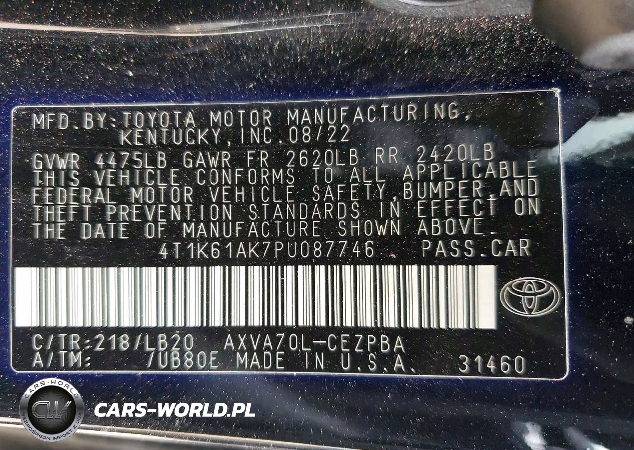 2023 Toyota Camry Xse VIN:4T1K61AK7PU087746 - 13