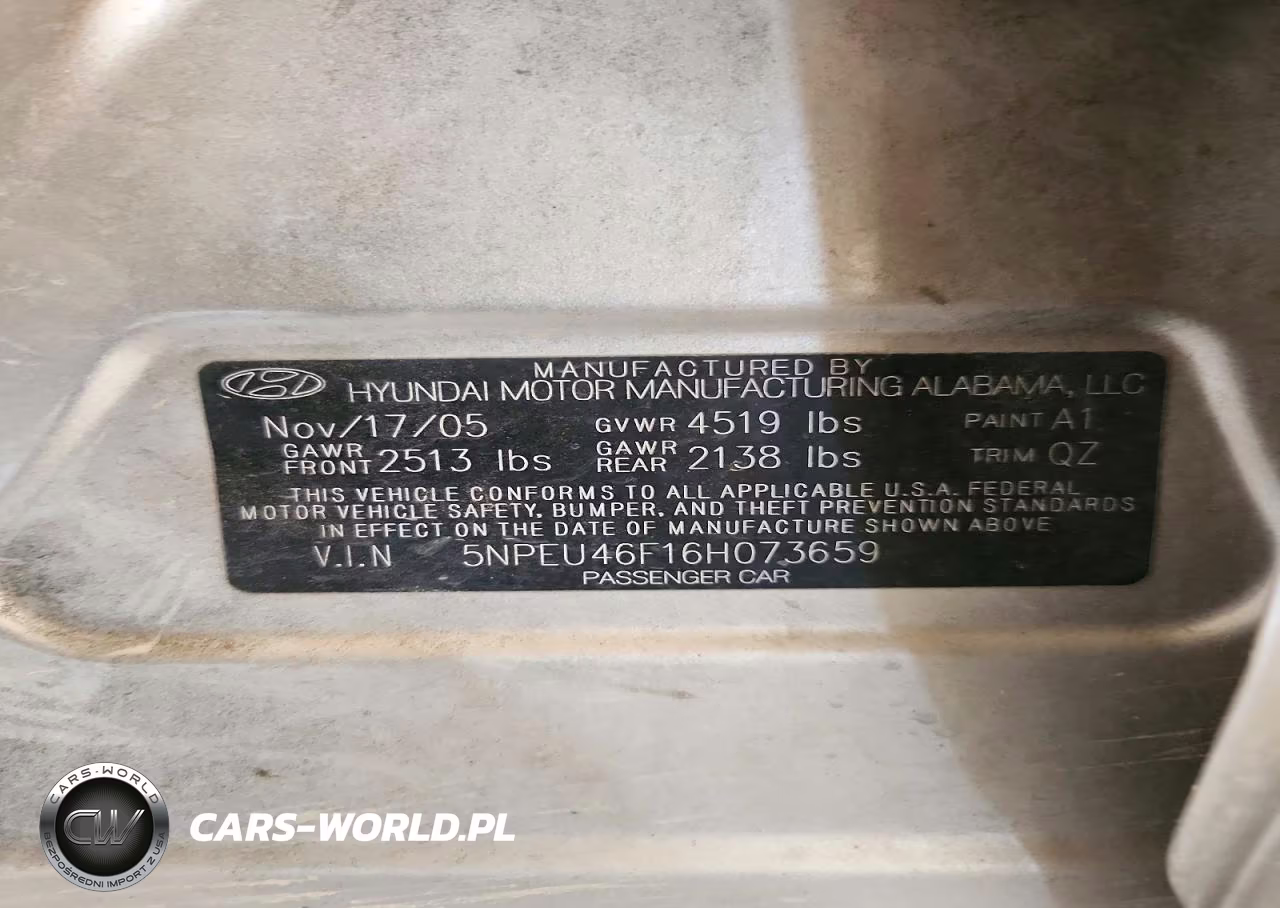 2006 Hyundai Sonata Gls V6 VIN:5NPEU46F16H073659 - 12
