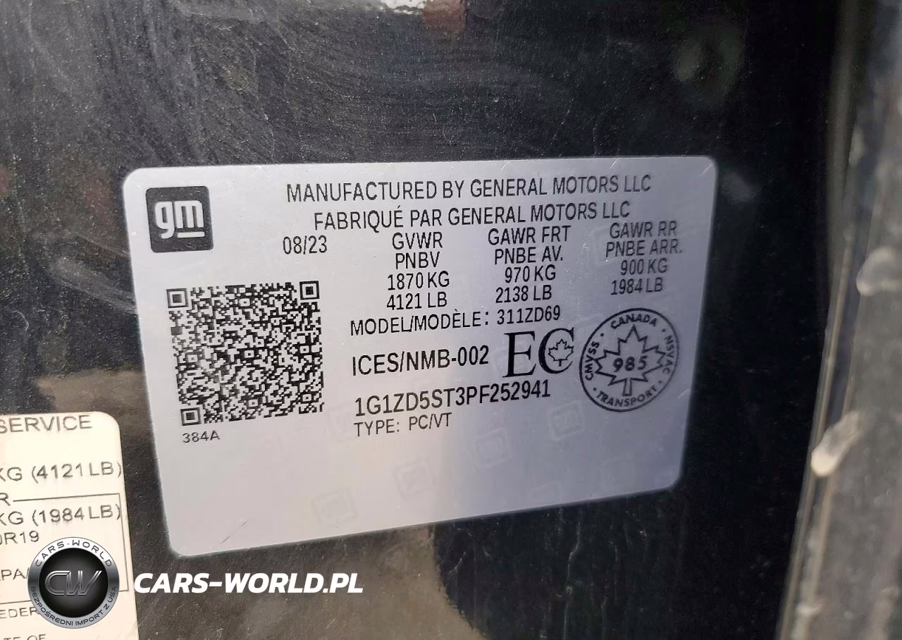 2023 Chevrolet Malibu Lt VIN:1G1ZD5ST3PF252941 - 13