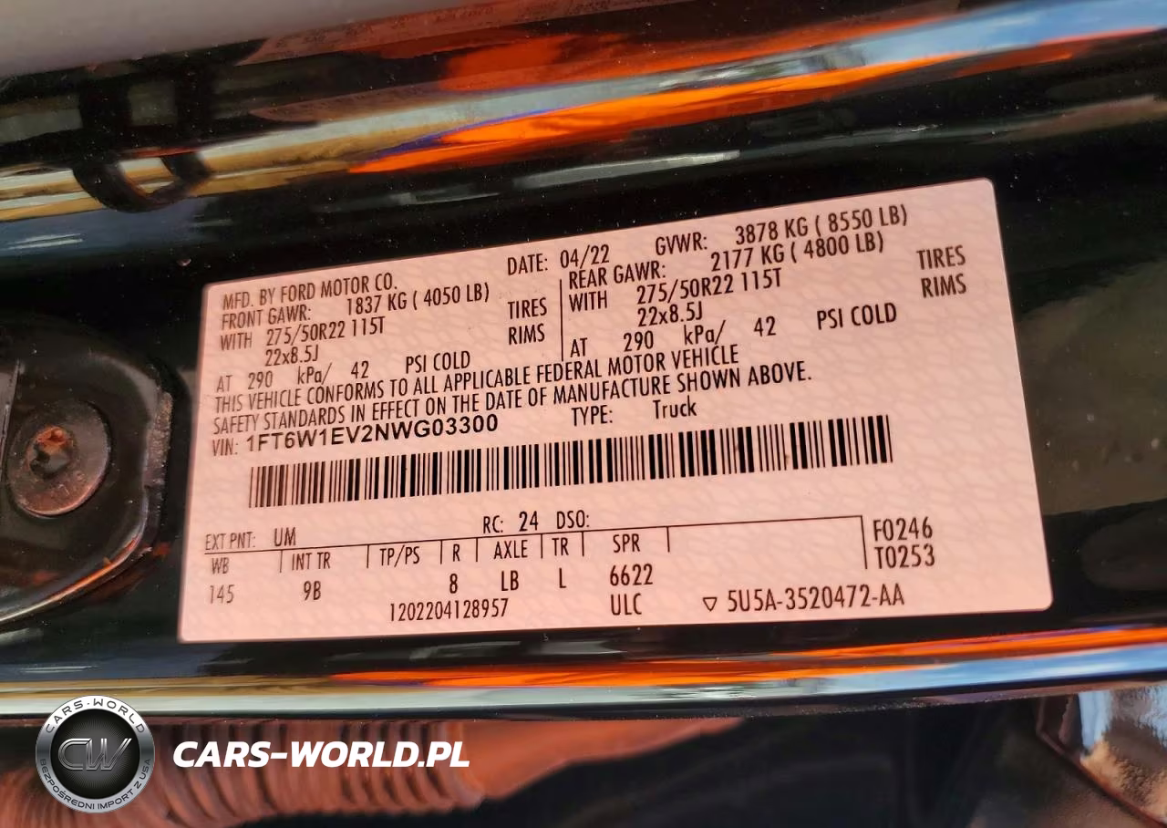 2022 Ford F150 Lightning Pro VIN:1FT6W1EV2NWG03300 - 13