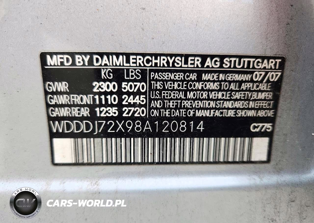 2008 Mercedes-Benz Cls 550 VIN:WDDDJ72X98A120814 - 12