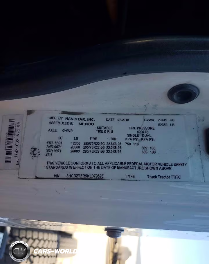 2019 International Lt625 Semi Truck VIN:3HCDZTZR5KL379595 - 12