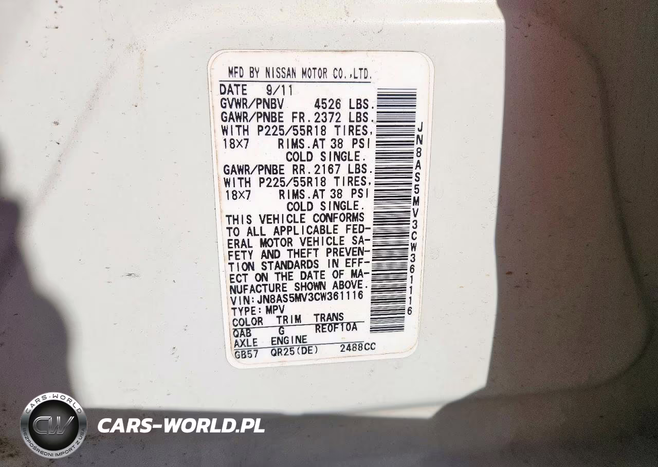 2012 Nissan Rogue S VIN:JN8AS5MV3CW361116 - 13