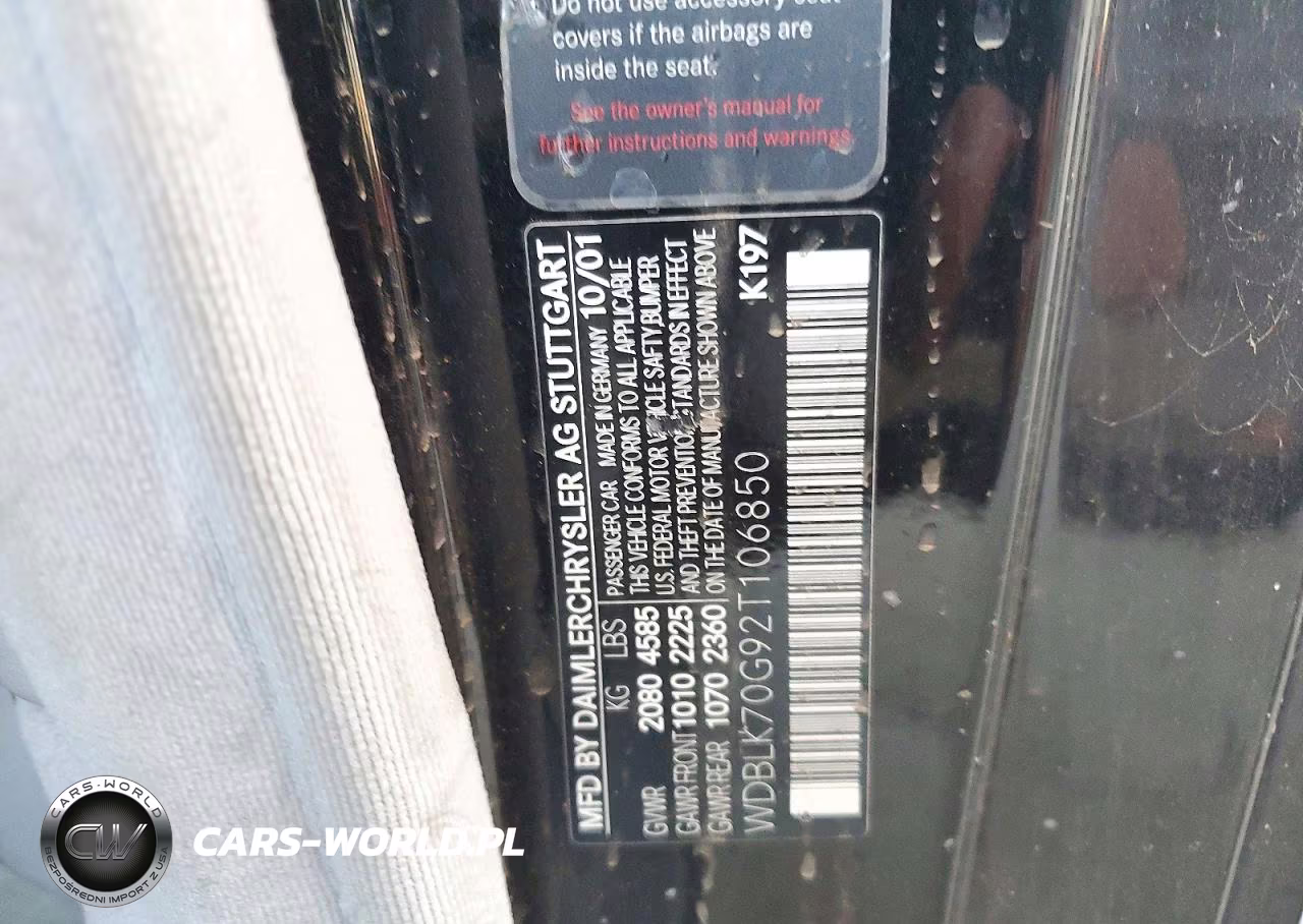 2002 Mercedes-Benz Clk 430 VIN:WDBLK70G92T106850 - 12