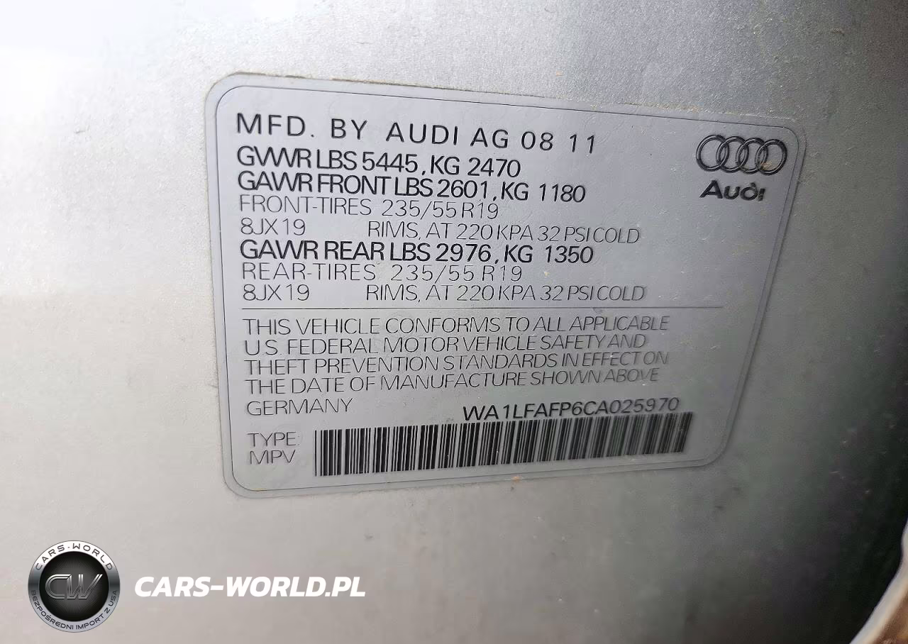2012 Audi Q5 2.0T Premium VIN:WA1LFAFP6CA025970 - 13